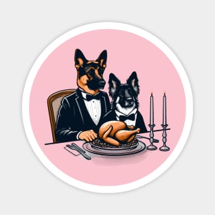 German Shepherds Thanksgiving Magnet